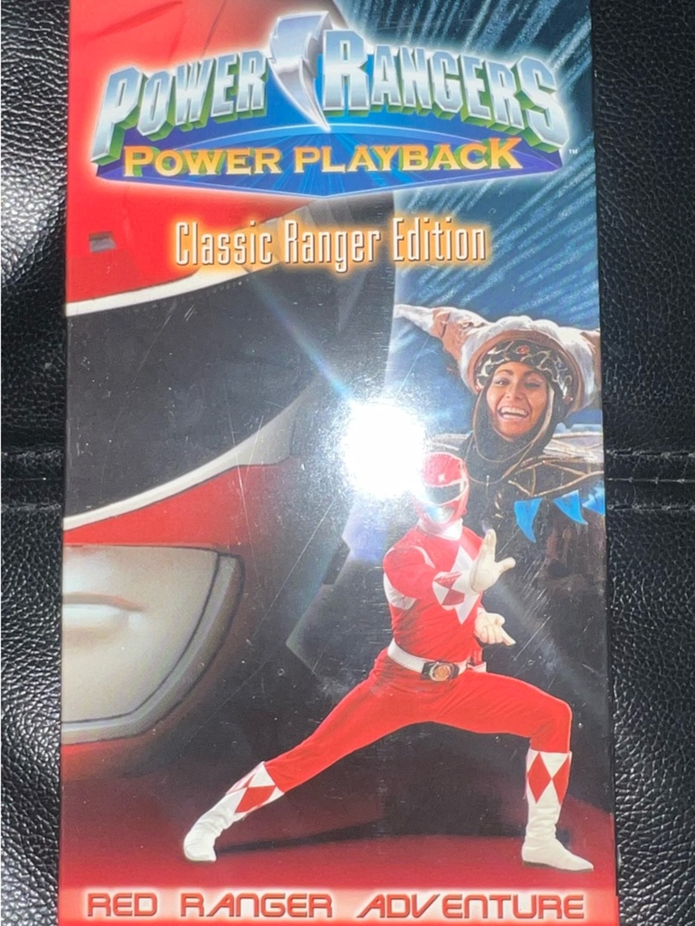 Power Rangers Classic: Red Ranger Adventure VHS/DVD Cover - Red, White, Black